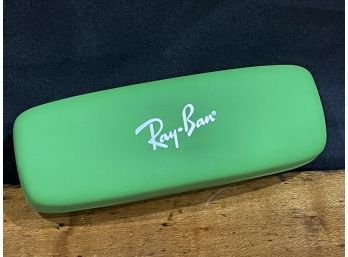 Neon Green Ray Ban Sunglasses, Glass Case