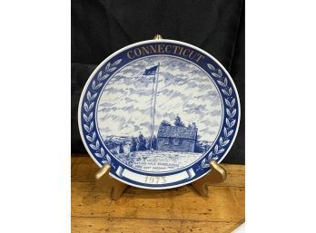 1973 Nathan Hale Schoolhouse Plate - Made In Denmark