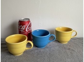 3 Fiestaware Mugs - Homer Laughlin