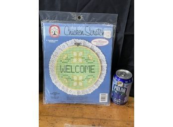 'Welcome' Embroidery Project Craft Kit - Chicken Scratch