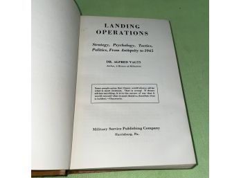 Landing Operations 1952 Military Strategy Book
