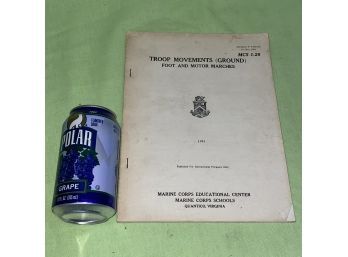 1961 Troop Movements Marine Corps Training Manual