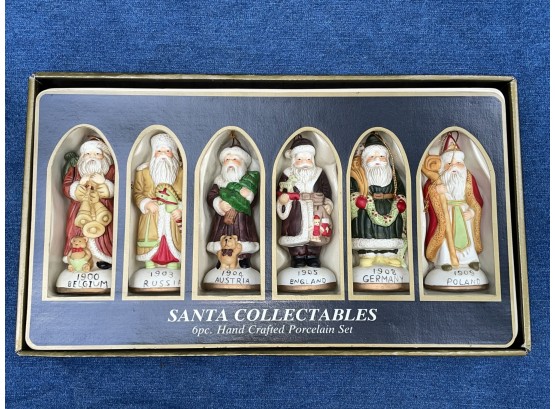 Set Of 6 Santa Collectibles Ornaments