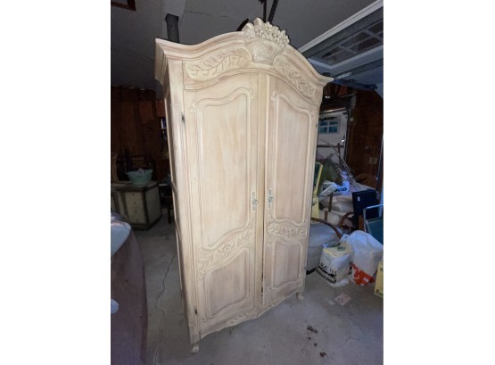 Tall Armoire, Wardrobe Style Cabinet With Adjustable Shelves