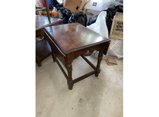 Lamp Table, End Table With Drop Leaves