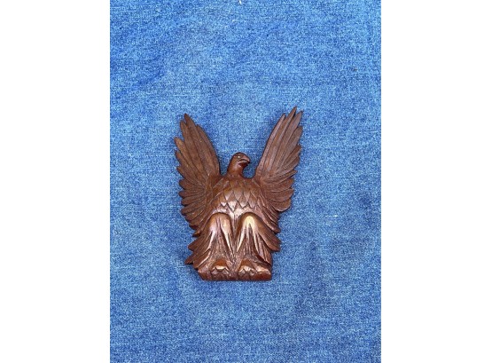 1955 Small Hand Carved Wooden Eagle - Americana Patriotic Decor