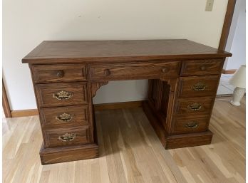 Vintage Real Wood Desk By Bennington Oak