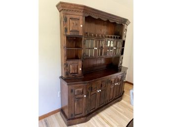 Elaborate Vintage Dining Room Hutch, China Cabinet