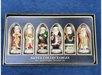 Set Of 6 Santa Collectibles Ornaments