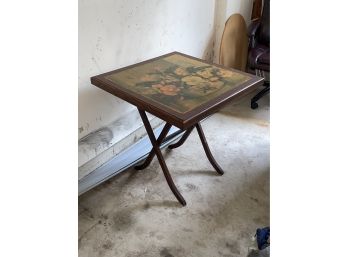 Vintage Floral Top Folding Table