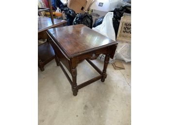 Lamp Table, End Table With Drop Leaves