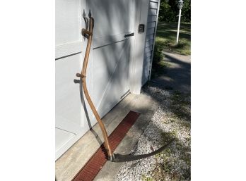 Antique Scythe, Long Handle Sickle - Made In Austria - Farm Tool