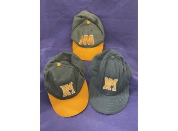 Lot Of 3 New Milford High School Baseball Hats (Connecticut)