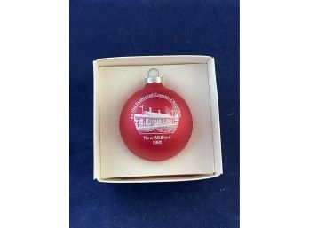 1992 New Milford Glass Ball Christmas Ornament