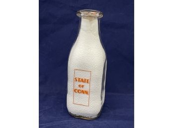 State Of Connecticut Milk Quart Bottle