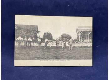 Danbury Fair 'Racetrack At The Finish' Antique Postcard