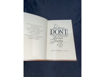 DON'T By Eric Sloane 1968 Vintage Book