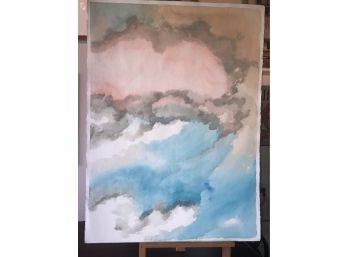 Multi-Colored Clouds Watercolor Painting By Rosemary Connor #47