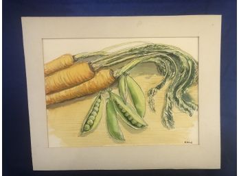 'Carrots & Peas' Watercolor Painting By Rosemary Connor #27