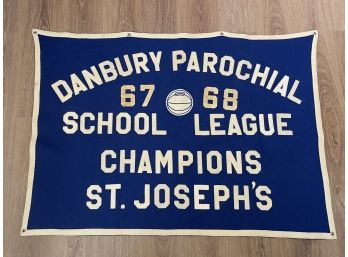 St. Joseph's Danbury Parochial 1968 League Champions Felt School Banner