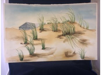 'Sand Dunes & Grass' Watercolor Painting By Rosemary Connor #43