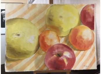 'Apples & Oranges Fruit' Watercolor Painting By Rosemary Connor #55