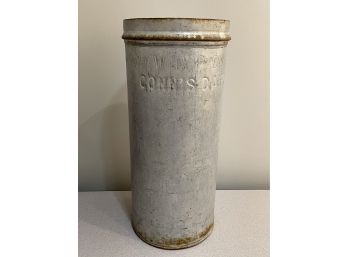 Vintage Conn's Dairy (New Milford, CT) Galvanized Cream Transport Container