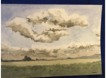 'Beautiful Clouds' Watercolor Painting By Rosemary Connor #25