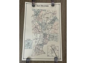 1882 New Milford, CT Reproduction Map  (1977)