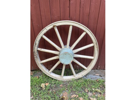 Heavy Duty Antique Wagon Wheel 40' Diameter With Metal Rim #1