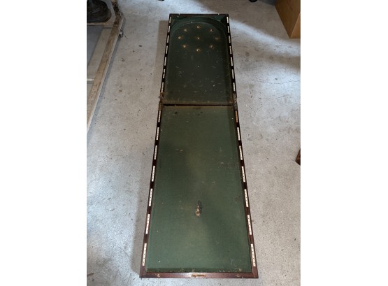 Antique Large Game Board In Wood Case - Bowling, Pinball, Billiard Style