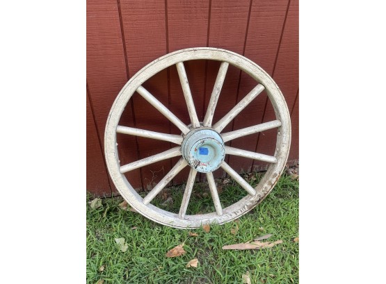 Heavy Duty Antique Wagon Wheel 40' Diameter With Metal Rim #2