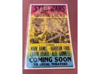 George Lucas Star Wars Movie Poster - Repro - Coming Soon