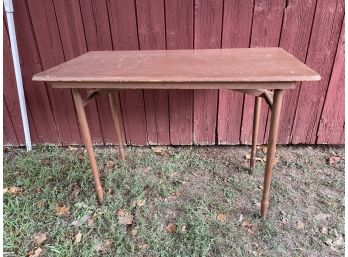 Antique Sewing Table With Folding Legs