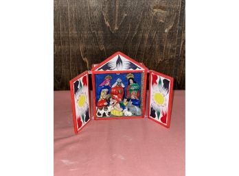 Vintage Colorful Handcrafted Nativity - Mexico