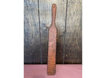 Antique Spanking Paddle With Original Paint 30' Long