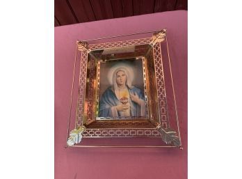 Vintage Jesus & Mary Lenticular Framed Picture