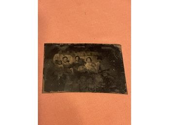 Antique Tintype Photograph Of Group Of Women