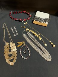 David Aubrey Necklace & Bracelet, Purple & Pearl Bracelet & Earrings, Misc Necklaces& Earrings