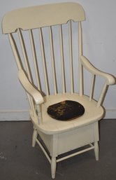 19TH CENT PAINTED POTTY CHAIR