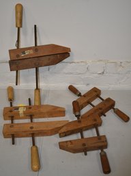 (4) WOODEN CLAMPS