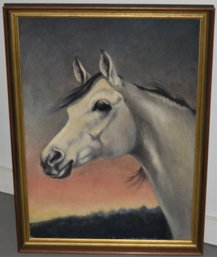 20TH CENT OIL ON CANVAS OF A HORSE