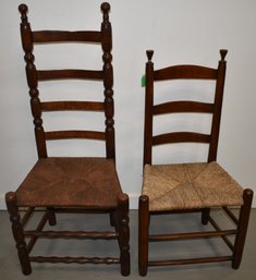 PR. EARLY LADDERBACK SIDE CHAIRS