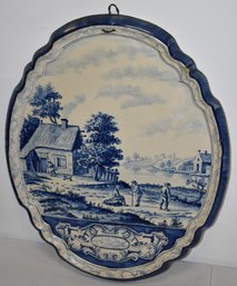 LARGE DELFT BLUE & WHITE WALL PLAQUE