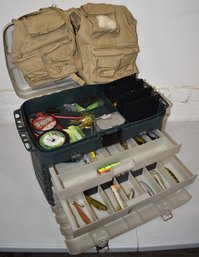FULL LG. PLANO TACKLE BOX W/ LURES