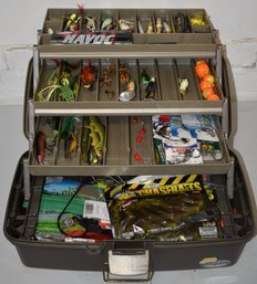 LARGE FULL PLANO TACKLE BOX W/ LURES