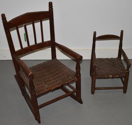 2 19TH CENT CHILDS CHAIRS