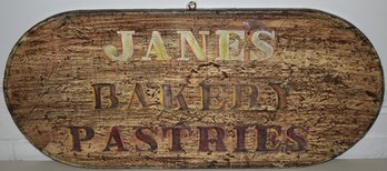 PAINTED WOODEN BAKERY SIGN