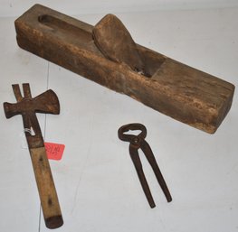 LOT (3) EARLY HAND TOOLS
