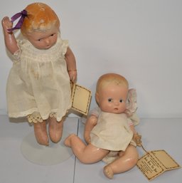 LOT (2) JOINTED COMPOSITION DOLLS
